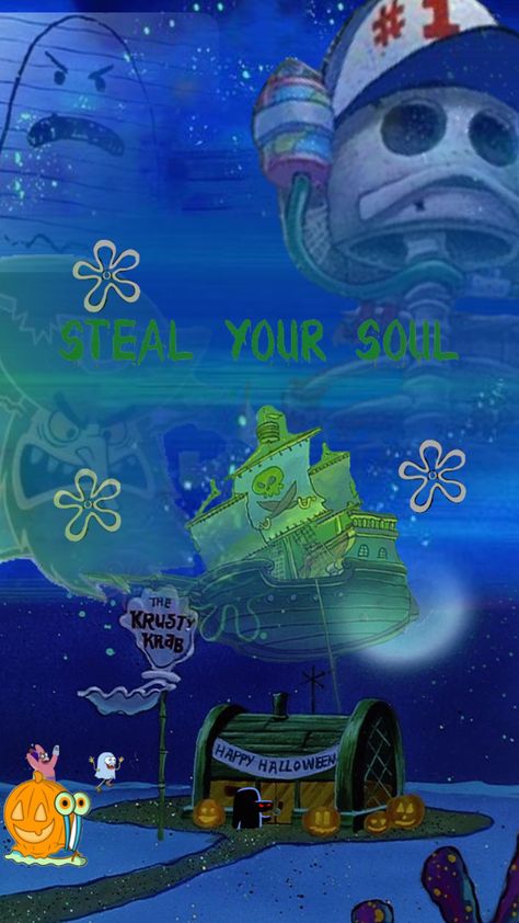 #spongebob #halloween Spongebob Halloween, Spongebob Background, Spongebob Pics, Spongebob Drawings, سبونج بوب, Spongebob Wallpaper, Wallpaper Iphone Neon, Witchy Wallpaper, Iphone Wallpaper Images