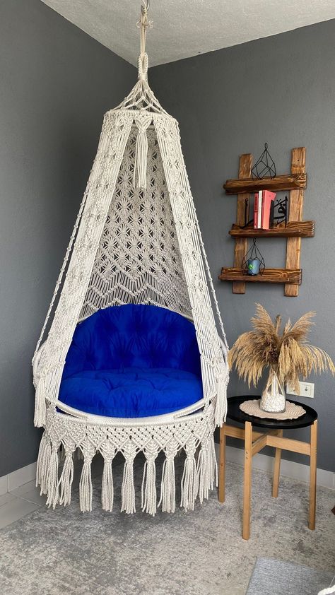 #indoor swing, #hanging chairs, #swing chair, #hanging chair, #swinging chair, Chair Macrame, Hanging Chair Indoor, Indoor Swing Chair, Garden Hammock, Macrame Swing, Hanging Chairs, Indoor Swing, Hanging Hammock Chair, Room Garden