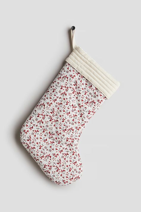 Christmas stocking - White/Floral - Home All | H&M GB