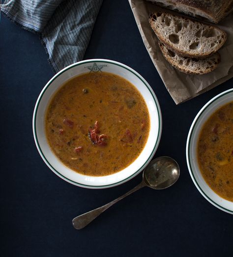 Flourishing Foodie: Fire Roasted Tomato and Mushroom Soup with Rosemary Roasted Tomatoe, Soup With Rosemary, Vegan Coleslaw, Fire Roasted Tomatoes, Roasted Tomato, Vegan Soups, Fire Roasted, Soup And Sandwich, Mushroom Soup