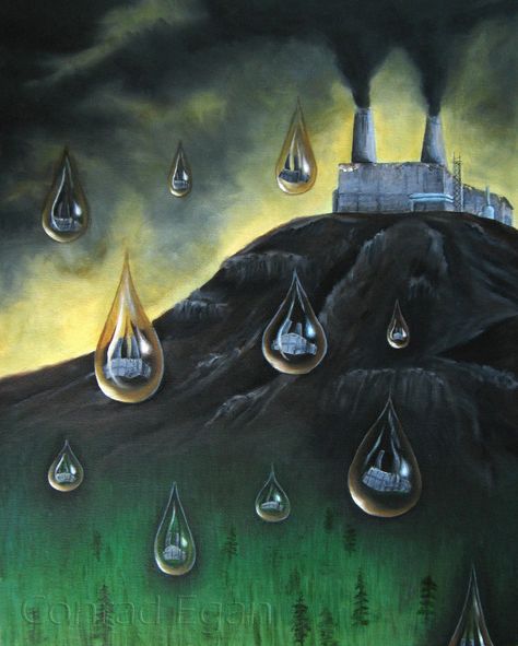 The rain has little factories inside it, like it's carrying all the stuff from the factory in it. Rain Drawing, Sources Of Energy, Rain Pictures, Acid Rain, Rain Painting, Birthday Card Drawing, Rain Art, Free Video Background, Art Theme