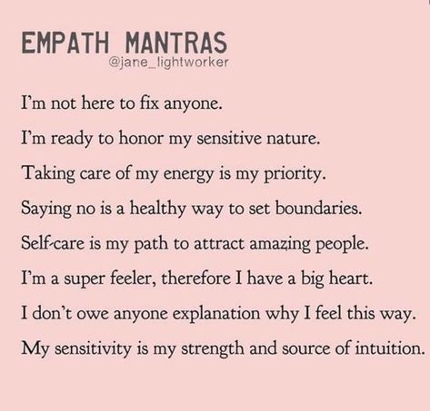 Intuitive Empath, Motiverende Quotes, Bohol, Positive Self Affirmations, Mental And Emotional Health, Self Care Activities, Healing Quotes, Empath, Emotional Health