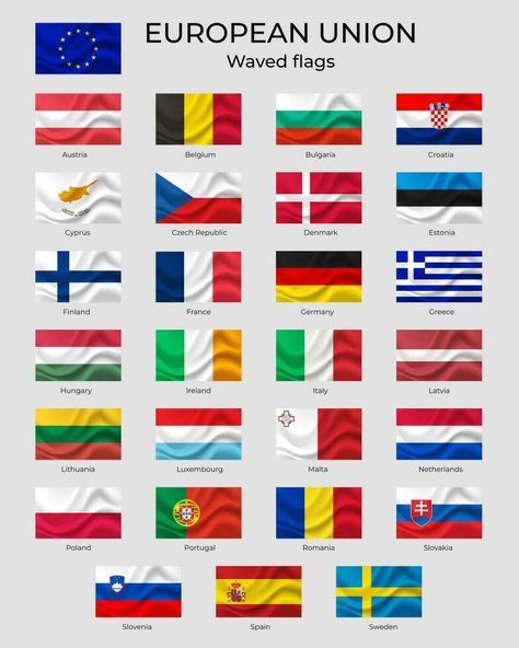 European union flags. Wavy EU flags. European nation, set of flags. Europa flags, symbol Wedding People, Heart Tree, Cityscape Photos, Logo Banners, European Union, Heart With Arrow, The European Union, Background Banner, Text Effects