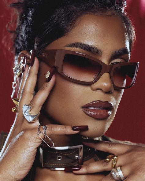 Desi Perkins' Sunglasses in Dezi Eyewear x Monet McMichael Collab Monet Mcmichael, Desi Perkins, Sarah Burton, Sunglasses Collection, Eyewear Brand, Male Beauty, Business Fashion, Desi, New Fashion