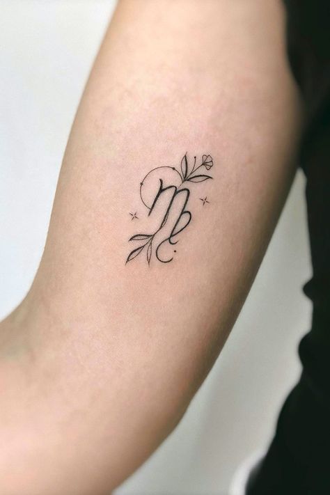 Top 19 Virgo Tattoo Design Ideas Virgo Sign Tattoo, Virgo Flower, Virgo Tattoo Designs, Astrology Tattoo, Horoscope Tattoos, Scorpio Tattoo, Virgo Tattoo, Zodiac Tattoos, Tattoos Skull