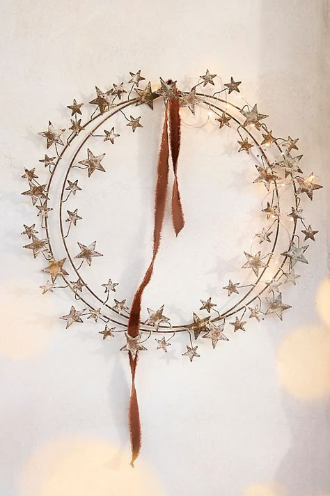 Star Wreath, Idul Fitri, Metal Wreath, Hand Poured Candle, Christmas 2024, A Metal, Holly Jolly, Holiday Wreaths, Yule