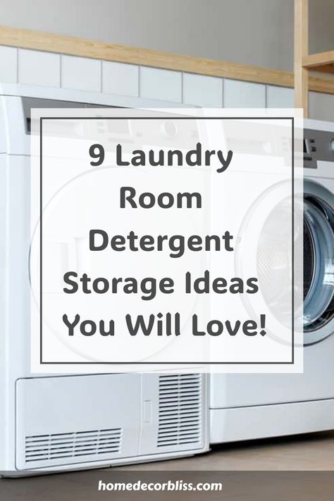 9 Laundry Room Detergent Storage Ideas You Will Love! Laundry Soap Storage Ideas, Laundry Pod Storage Ideas, Laundry Room Detergent Storage, Detergent Storage Ideas, Laundry Detergent Storage, Laundry Soap Dispenser, Detergent Storage, Laundry Detergent Dispenser, Clothes Detergent