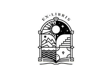 Ex Libris Bookplate Window Vector by Tovarkovdesign on @creativemarket Ex Libris Design Ideas, Ex Libris Design, Window Vector, Window Tattoo, Ex Libris Stamp, Bookplate Design, T Shirt Prints, Doodle Tattoo, Graphics Layout