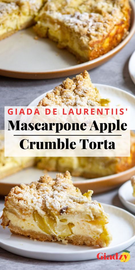 Eating Apples Recipes, Italian Mascarpone Cake, Apple Mascarpone Tart, Italian Apple Dessert Recipes, Apple Mascarpone Cake, Things To Make With Marscapone, Winter Apple Desserts, Italian Birthday Desserts, What Can I Make With Marscapone