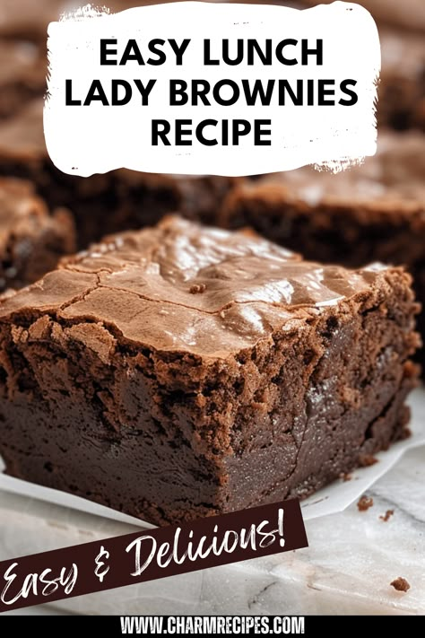 Revisit the nostalgic taste of school cafeteria sweets with this easy Lunch Lady Brownies recipe. These decadent, fudgy homemade brownies are thick, rich, and packed with flavor. Discover how to create the perfect brownie that’s chewy on the inside and crispy on the edges. With simple ingredients and clear steps, you’ll enjoy a delightful baking experience that brings back memories of lunch hours spent with friends. Make these brownies today for a taste that everyone will remember. Lunch Lady Chocolate Cake, Chuckwagon Brownies Pioneer Woman, Lunch Room Brownies, Homemade Brownies 9x13 Pan, School Brownies Recipe, Lunch Room Ladies Brownies, Easy Homemade Brownies From Scratch, Simple Brownie Recipe 3 Ingredients, Brownie Recipes 9x13 Pan