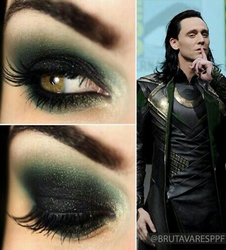 Eyes Superhero Makeup, Lady Loki Cosplay, Black Eye Makeup, Eyeliner Tips, Loki Cosplay, Make Up Tutorials, Lady Loki, Disney Makeup, Cool Makeup Looks