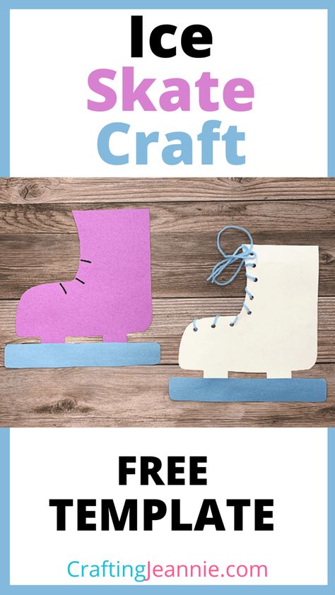 Ice Crafts Preschool, Ice Painting Preschool, Winter Sports Theme Preschool, Ice Skates Craft, Ice Skate Craft, Winter Sports Preschool, Winter Sports Crafts, Ice Crafts, Winter Crafts For Toddlers