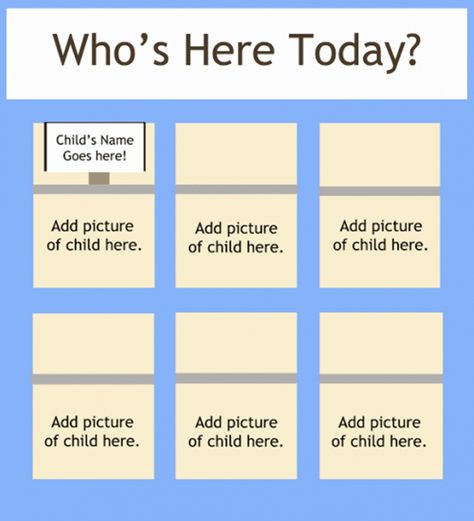 How to Help Preschoolers Recognize Their Names - attendance chart Who Is Here Today Preschool, Classroom Attendance Chart, Start A Preschool, Creative Curriculum Preschool, Family Daycare, Preschool Organization, Preschool Charts, Preschool Boards, Classroom Planning