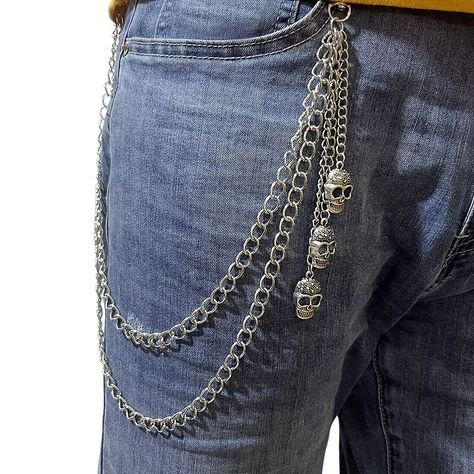 Faster shipping. Better service Jeans Keychain, Chain Jeans, Cowboy Jewelry, Wallet Chains, Pant Chains, Mens Wallets, Unique Wallets, Belts For Men, Men Wallet