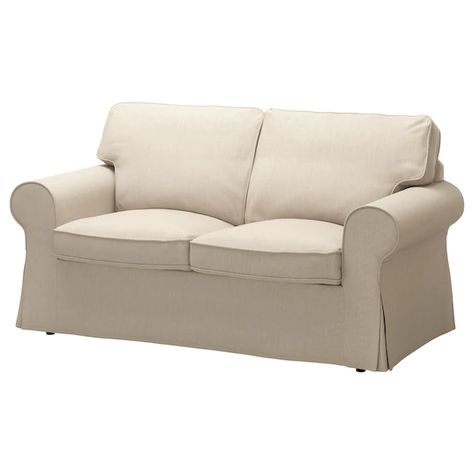 EKTORP Loveseat - Nordvalla dark beige - IKEA Apartment Decor Western, Mismatched Sofas, Ikea Loveseat, Navy Loveseat, Brown Leather Loveseat, Oversized Loveseat, Ikea Bank, White Loveseat, Ikea Sofa Covers