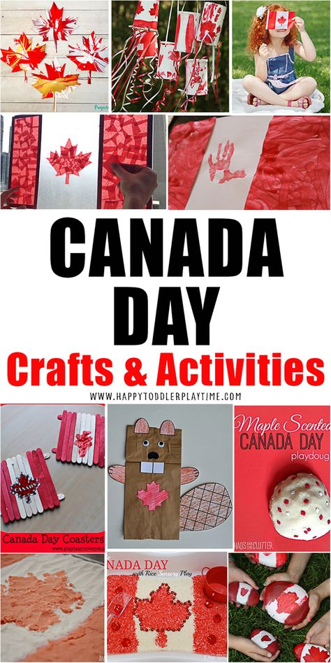 Canada crafts and activities for kids! Fun ideas to help celebrate Canada, the country we all love! Canada Crafts, Canada For Kids, Canadian Symbols, Canada Day Crafts, Canada Project, Canada Day Party, Crafts And Activities For Kids, Anniversaire Diy, Happy Canada Day