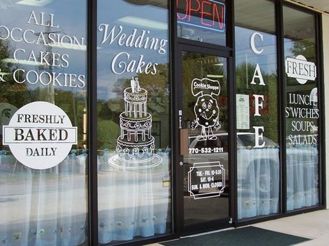 Bistro Signage, Restaurant Window Design, Cafe Window Design, Window Vinyl Design, Glass Sticker Design, Window Lettering, Cafe Window, Window Signage, Shop Window Stickers