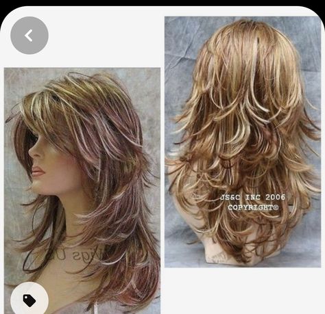 Heavy Layers Medium Hair With Curtain Bangs, Choppy Layered Haircuts For Medium Hair Curly, Med Layered Hairstyles, Waterfall Layers Haircut Medium Hair, Super Layered Hair Medium, Layered Shag Hairstyles, Waterfall Layers Haircut, Feather Haircut, Shag Layered Hairstyles