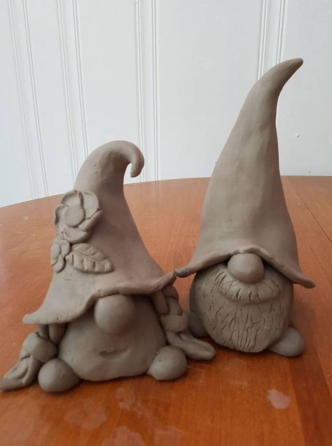 Paint and Sip - Goodnight Gnome | Pottery Factory – Brookfield Pottery Garden Gnomes, Gonk Gnome Pottery, Clay Nomes Ideas, Clay Pottery Knomes, Clay Garden Gnomes, Clay Gnomes Diy How To Make Step By Step, Pottery Gnomes Ceramics, Hand Building Pottery Ideas Inspiration, Clay Gnomes Ideas