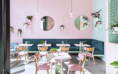 Wypiekarnia Bakery Branding - Grits & Grids® Sweet Interior, Bakery Interior, Design Cafe, Pastel Interior, Coffee Shop Interior Design, Instagram Brand, Cafe Shop Design, Coffee Shops Interior, 카페 인테리어 디자인