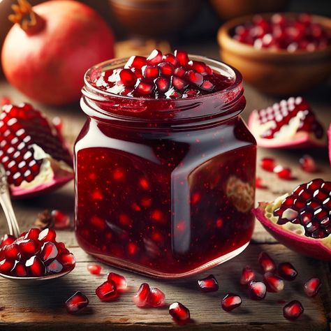 Cooking up Joy - Made with love: Pomegranate Pleasure Jam Pomegranate Jam, Pomegranate Recipes, Food Artwork, Homemade Jam, Pomegranate Juice, Jam Recipes, Healthy Eating Recipes, Cooking With Kids, Food Decoration