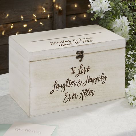 Wedding Advice Box, Wooden Card Box Wedding, Personalized Flower Pot, Advice Box, Wood Card Box, Personalization Mall, Engagement Party Gifts, Wedding Card Box, Wood Card