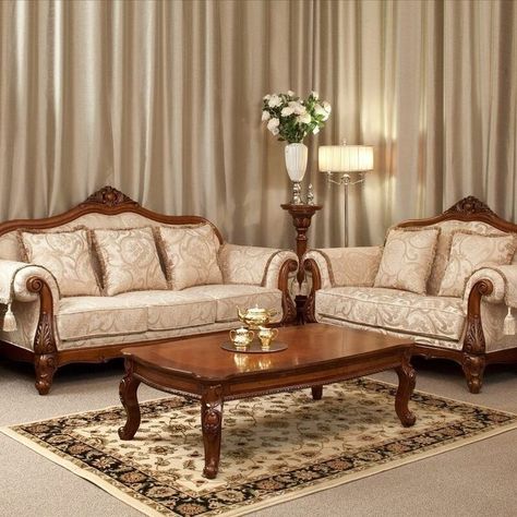 Reka Bentuk Ruang Tamu, Hiasan Dalaman Rumah, Reka Bentuk Dalaman, Sofa Design Wood, Furnitur Ruang Keluarga, Luxury Furniture Sofa, Wooden Sofa Set Designs, Style Salon, Wooden Sofa Designs