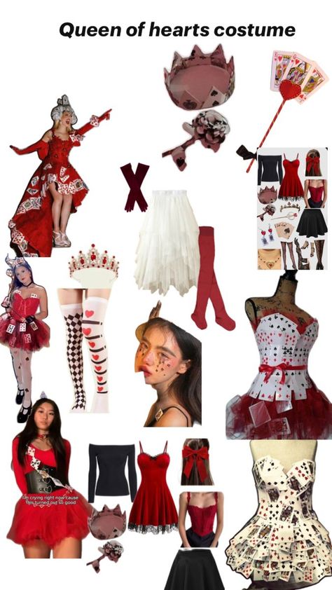 Red Queen Costume, Queen Of Hearts Halloween Costume, Queen Of Hearts Halloween, Diy Group Halloween Costumes, Queen Halloween Costumes, Horror Halloween Costumes, Cute Group Halloween Costumes, Classy Halloween Costumes, Matching Halloween Costumes