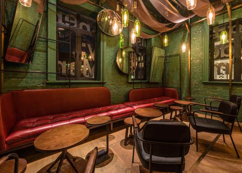 As it's New Year's Eve, we've found 10 of the best bar interiors from Dezeen's Pinterest boards, including a Shanghai punch bar with bamboo booths Punch Bar, 60s Bedroom, Shanghai Style, Steampunk Interior, Shanghai Night, Bar Restaurant Interior, Chinese Interior, Neri Hu, Bar Interior Design