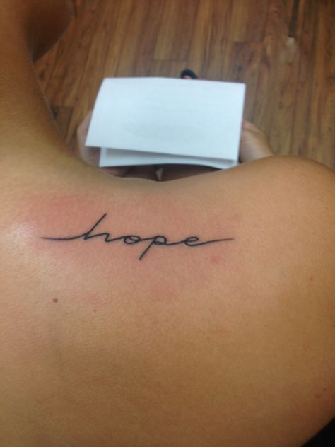 Hope tattoo! #hope #faith #love #creations #thunderbay #remy Font Tato, Hope Tattoo, Tato Dengan Makna, Omerta Tattoo, Daisy Tattoo, Writing Tattoos, Tattoo For Son, Disney Tattoo, Tattoo Font