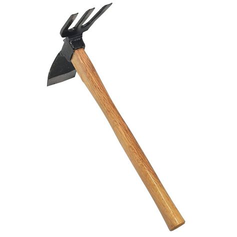 KAKURI Hoe Cultivator Combo Hand Tiller 14-3/4" Heavy Duty Hand Forged Japanese Steel Blade, Quality Japanese Gardening Tool Japanese Garden Tools, Japanese Tools, Lamp Post Lights, Sharpening Stone, Outdoor Post Lights, Japanese Garden, Weeding, Long Handles, Blacksmithing