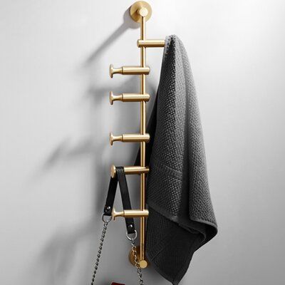 Creating An Entryway, Brass Coat Hooks, Hanger Rack, Unique Bathroom, Hanging Racks, Brass Decor, Wall Mounted Coat Rack, Coat Hanger, Coat Hooks