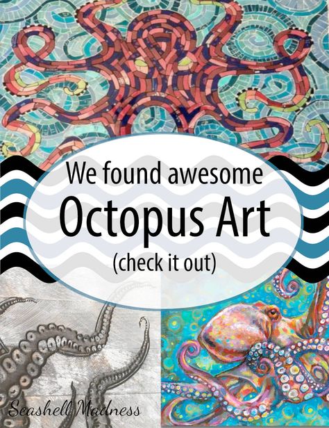 Octopus Pictures Art, Octopus Canvas Painting Easy, Octopus Garden Art, Pictures Of Octopus, 3d Octopus Painting, How To Paint An Octopus, How To Draw An Octopus, Octopus Painting Acrylic Easy, Diy Octopus Decoration