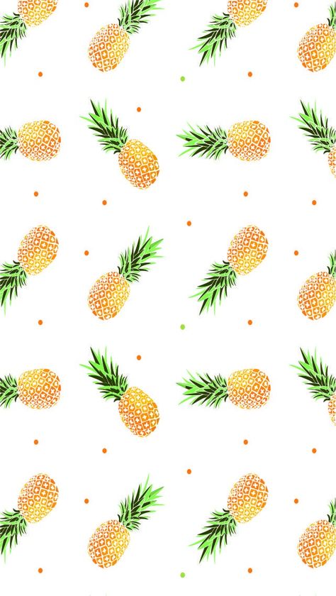 Papel De Parede Para Celular Abacaxi Pineapple, Iphone, Orange, White