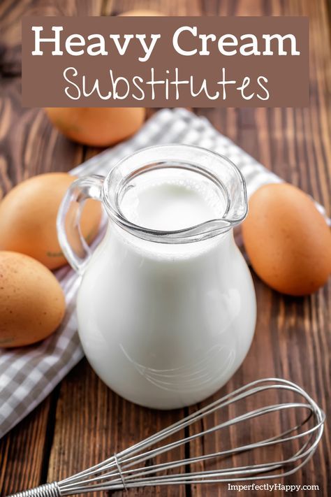 7 different heavy cream substitutes for recipes and more. Substitute For Heavy Cream, Homemade Heavy Cream, Heavy Cream Substitute, Heavy Cream Recipes, Cooking Substitutions, Cheesy Chicken Broccoli, Healthy Substitutions, Baking Substitutes, Clam Recipes