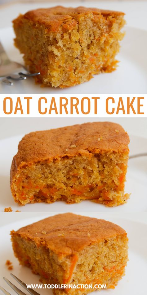 Oatmeal Carrot Cake

A moist, fluffy, and delicious carrot cake that is perfect for toddlers. Made with whole wheat flour, oats, and honey, this cake is packed with nutrients and is sure to be a hit with your little Easy Carrot Cake Recipe Uk, Oat Carrot Cake Recipe, Healthy Cakes For Kids, Oats Cake Recipe Healthy, Oatmeal Carrot Breakfast Cake, Healthy Oat Cake, Baby Cake Recipe Healthy, Oat Cakes Recipe Healthy, Healthy Recipes Easy Dessert