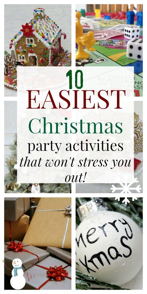 Kids Christmas Party Activities, Holiday Party Activities, Easy Christmas Party, Outdoor Christmas Party, Church Christmas Party, Christmas Party Activities, Christmas Party Crafts, Christmas Contests, Ward Christmas Party