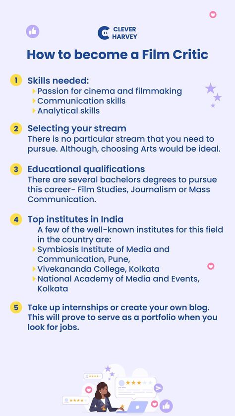 Here's how to become a film critic in India, and how to become a film critic after 12th. To find out more about film critic jobs, film critic salary and film critic course, check out the complete guide on our blog! Analytical Skills, Film Critic, Film Studies, Mass Communication, Enjoy Writing, Watching Movies, What It Takes, Communication Skills, Filmmaking