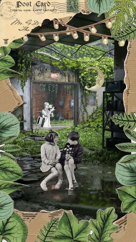 past the garden #vintage #collage #moodboard #aesthetic #love Plant Collage Art, Outdoor Collage, Queer Collage, Environmental Collage, Hybrid Drawing, Collage Plants, Plants Collage, Editorial Collage, Plant Collage