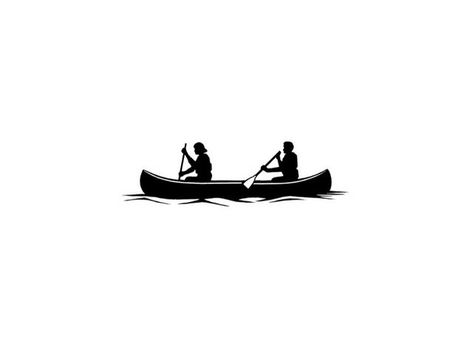 Steven Noble Illustrations: Canoeing Shane Tattoo, Canoe Pictures, Corgi Tattoo, Steven Noble, Boat Tattoo, Jp Morgan, Henna Body Art, Sibling Tattoos, Silhouette Tattoos