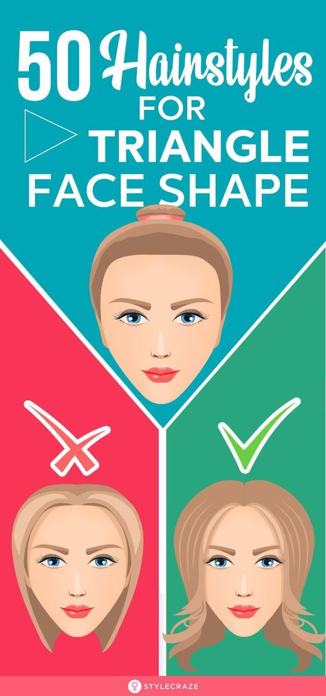 Triangle Haircut, Triangle Face Shape, Triangle Face, Haircut For Face Shape, Triangle Hair, Makeup Hacks Beauty Secrets, Face Shape Hairstyles, Inverted Triangle, Athletic Hairstyles