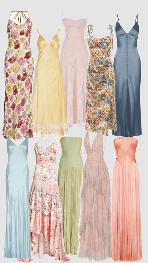 Mixed match bridesmaids dresses #bridesmaidsdresses #weddinginspo #pastel Mix Match Bridesmaids, Dress Code Wedding, Guest Attire, Prom Dress Inspiration, Cute Prom Dresses, Wedding Attire Guest, Pretty Prom Dresses, Grad Dresses, Mode Inspo