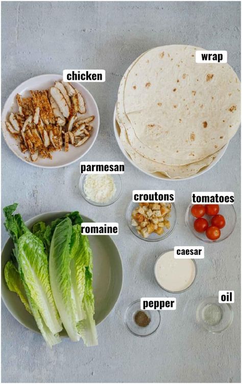 Chicken Caesar Wrap Recipe, Chicken Caesar Salad Wraps, Caesar Wrap, Grilled Chicken Wraps, Chicken Caesar Wrap, Chicken Wrap Recipes, Healthy Wraps, Wrap Recipe, Chicken Caesar