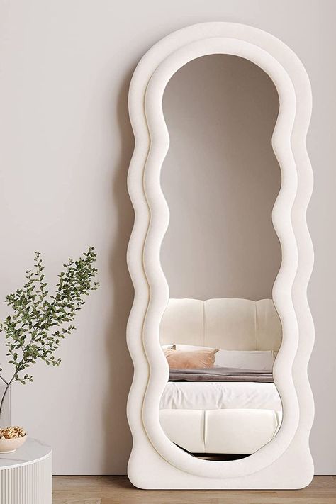 Wave Mirror, Room Wishlist, Wavy Mirror, Preppy Room Decor, Pinterest Room Decor, Hiasan Bilik, Preppy Room, Cute Bedroom Decor, Room Makeover Bedroom