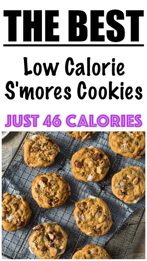 Low Calorie Smores Desserts, 250 Calorie Snacks, Low Calorie Whole Food Recipes, High Fiber Dessert Recipes, Low Calorie Cookies Recipes, Super Low Calorie Snacks, Low Cal Dessert Recipes, Low Calorie Desserts Healthy, Low Calorie Oatmeal Cookies