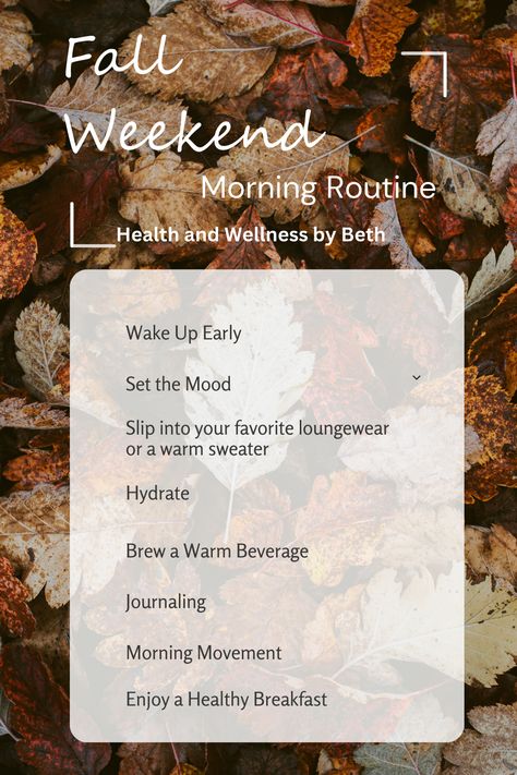 Discover the perfect fall morning routine to kickstart your day with warmth and intention. From sipping pumpkin spice coffee to journaling in your cozy pajamas, learn how to create a serene and rejuvenating start to your autumn days. Pin this guide for a blissful morning ritual that celebrates the magic of fall! Productive Fall Morning Routine, Autumn Morning Routine, Autumn Routine, Weekend Morning Routine, Fall Morning Routine, Fall Tea, Spice Coffee, Fall Morning, Autumn Tea