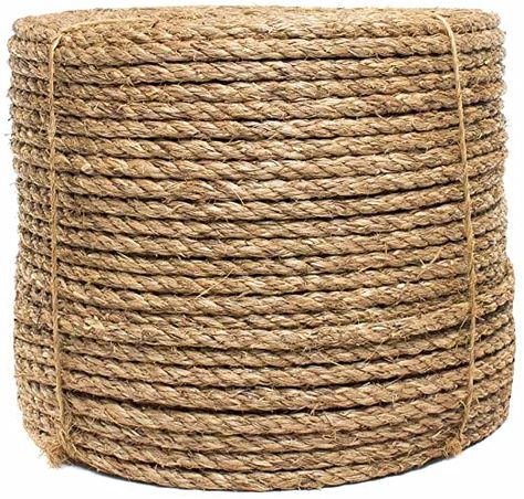 1/2-inch Manila Rope - 50 Feet - - Amazon.com Sisal Twine, Gear Tie, Manila Rope, Gardening Decor, Marine Decor, String Crafts, Sisal Rope, Diy Gardening, Natural Sisal