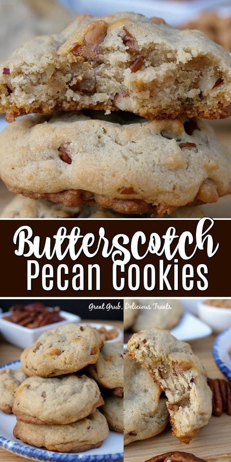 Butterscotch Pecan Cookies, Easy Snickerdoodle Cookies, Cookies Butterscotch, Recipes Unique, Hot Fudge Cake, Soft Cookie Recipe, Butterscotch Cookies, Cookie Recipes Unique, Cake Mixes