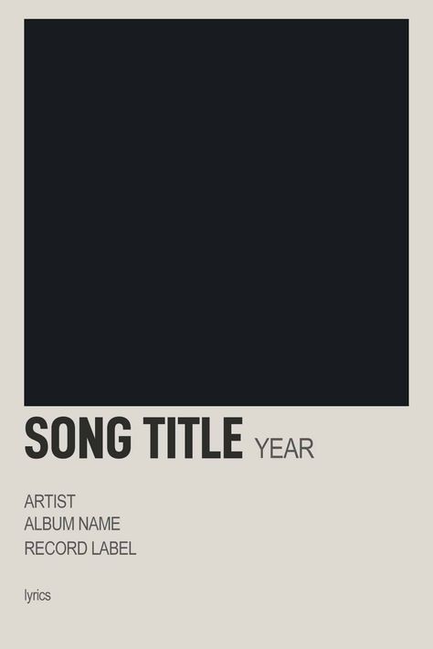 Song poster card template Simplistic Posters, Sunshine Songs, Movie Poster Template, Alt Posters, Minimalist Poster Design, Polaroid Template, Class Displays, Music Poster Ideas, Logo Design Video