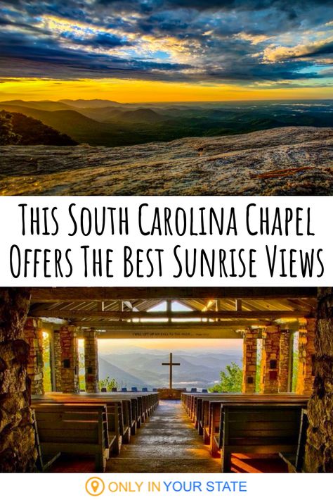 Carolina Aesthetic, Pretty Place Chapel, South Carolina Vacation, South Carolina Travel, North Carolina Travel, Greenville South Carolina, Sun Rise, Fall Wedding Decorations, Peaceful Places